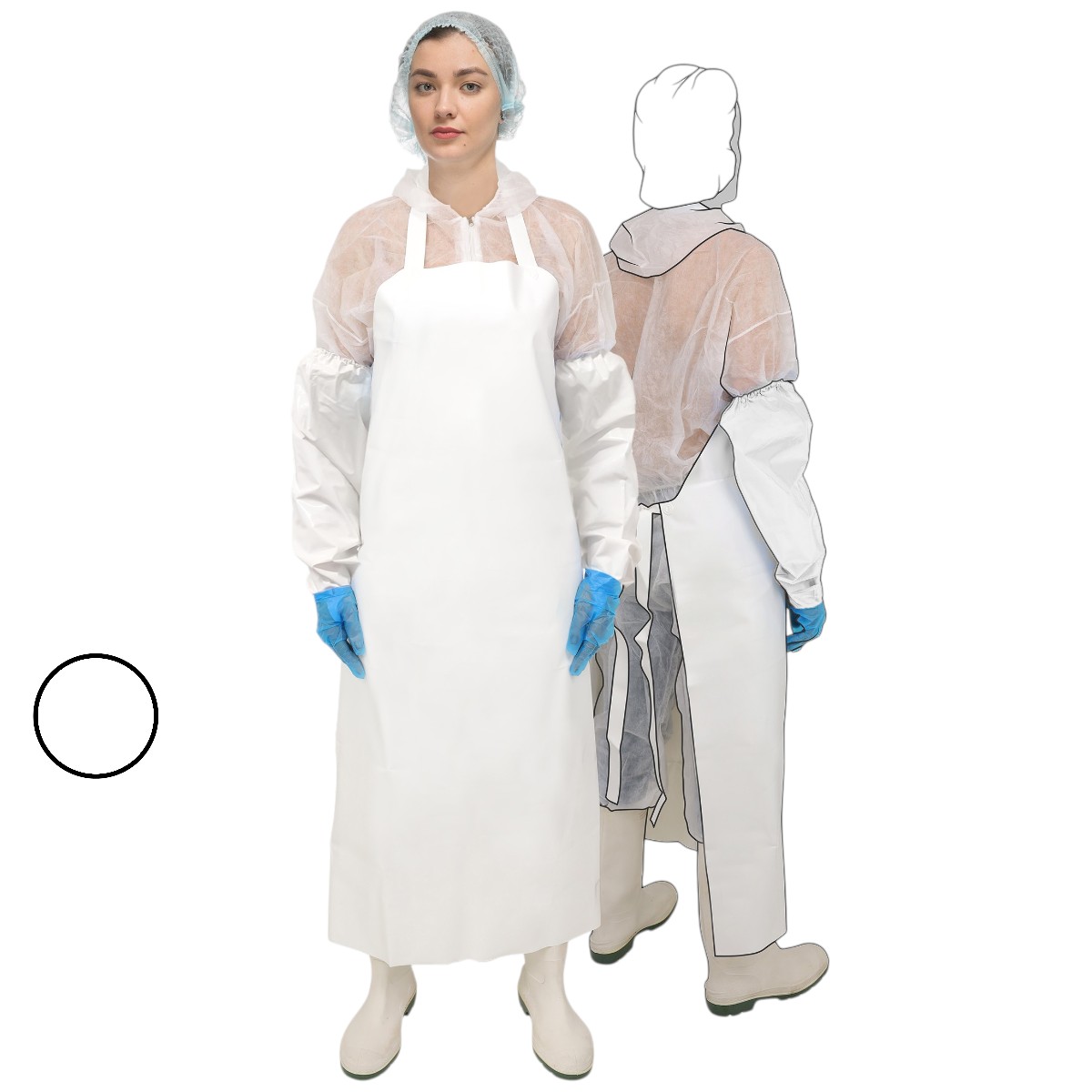 Фартук HACCPER Uretex HARDWHITE 1210х890 мм, 300 мкм, белый